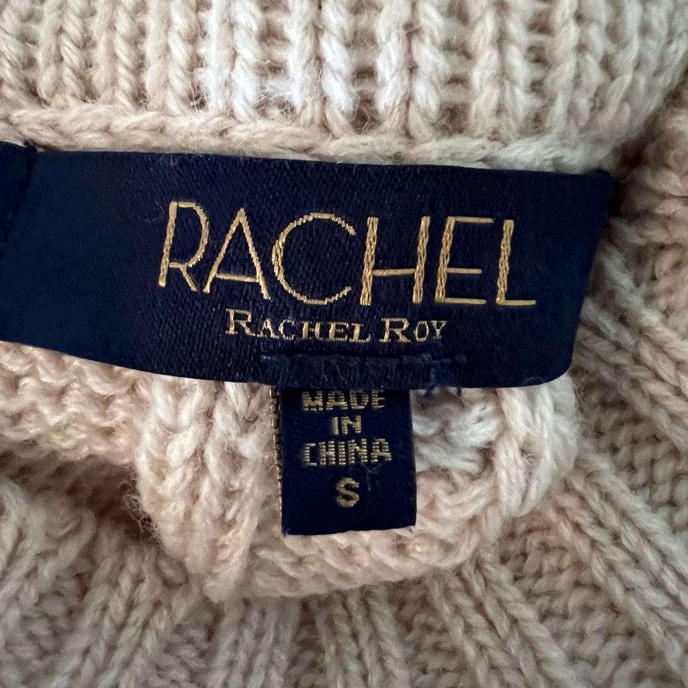 RACHEL Rachel Roy Mock Neck Cable Knit Sweater - Picture 9 of 9